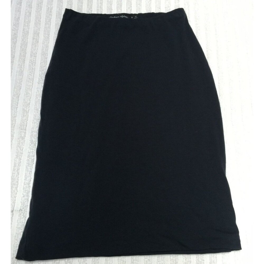 Gudrun Sjoden Womens Straight Pencil Skirt Reversible Pull On Small Navy Blue